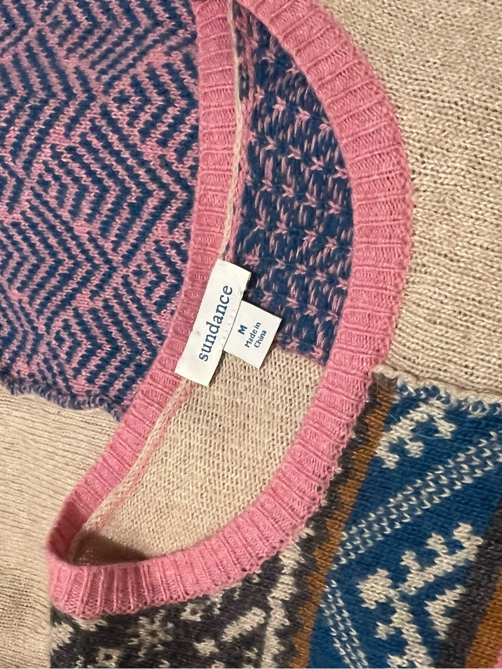 Sundance Mixed-Pattern Patchwork Sweater - Picture 3 of 4